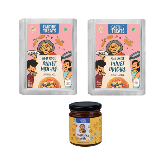 Combo  Rose Millet Pancake + Honey (Pack of 2 + 1)